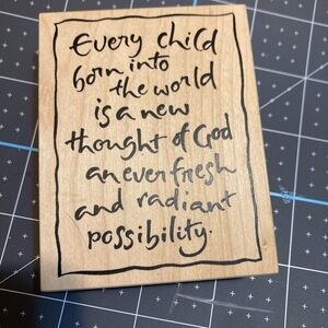 Inspirational religious new baby rubber stamp-card making scrapbooking